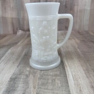 Vintage Federal Milk Glass Beer Stein 6"